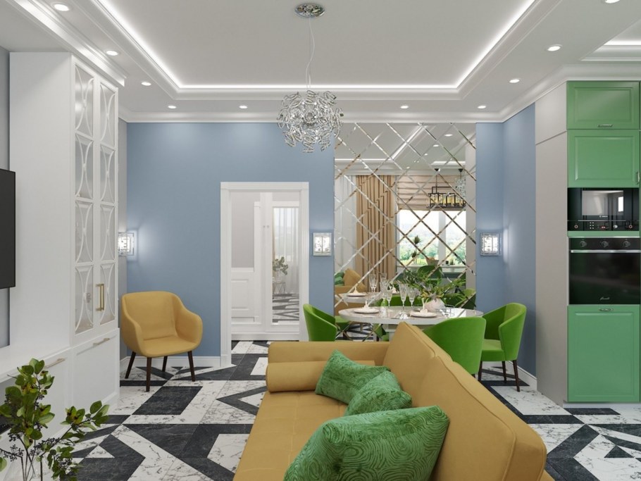 Планировка 1 комнатной квартиры 30 кв.м для семьи с ребенком