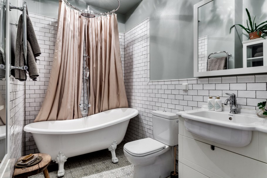 Серая ванна Сканди