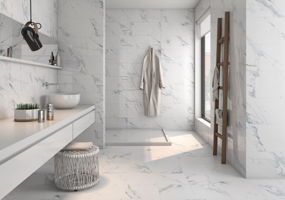 Ванна в скандинавском стиле с ванной