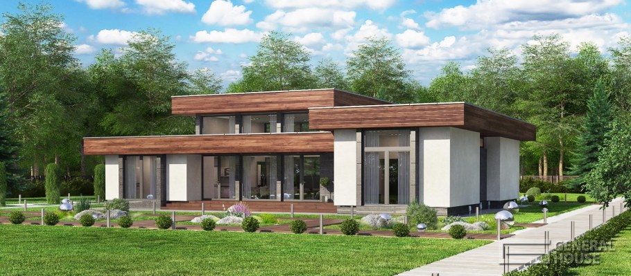 Фасад кафе из камня одноэтажный