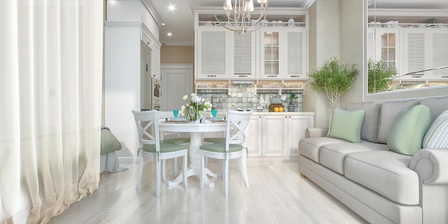 Шторы на кухню в средиземноморском стиле