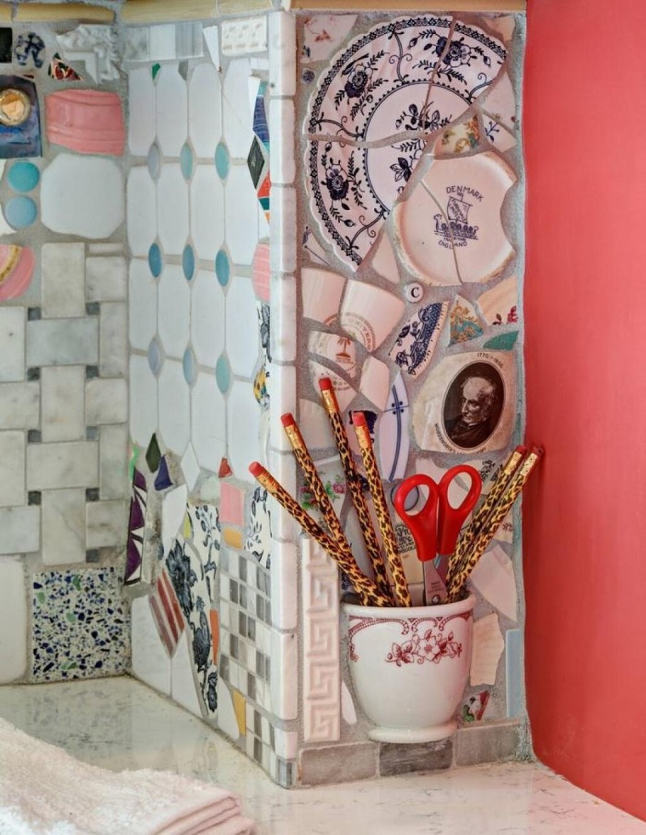 Декор из остатков плитки