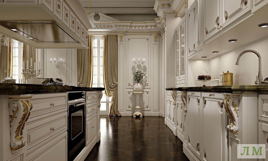 Кухня 25кв м классика современная