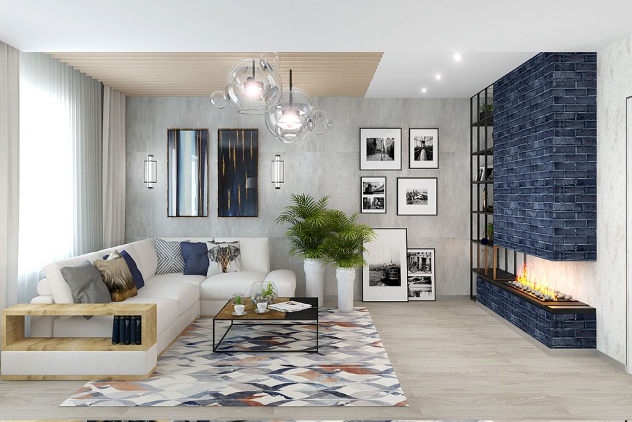 Электрокамин в скандинавском стиле