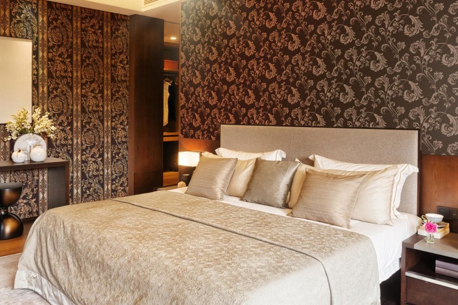 Обои для акцентной стены в спальне