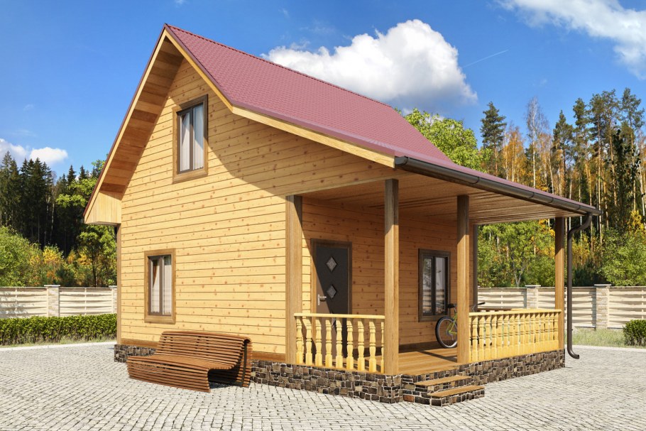 Дачный дом 5х5 Ярославич мансарда