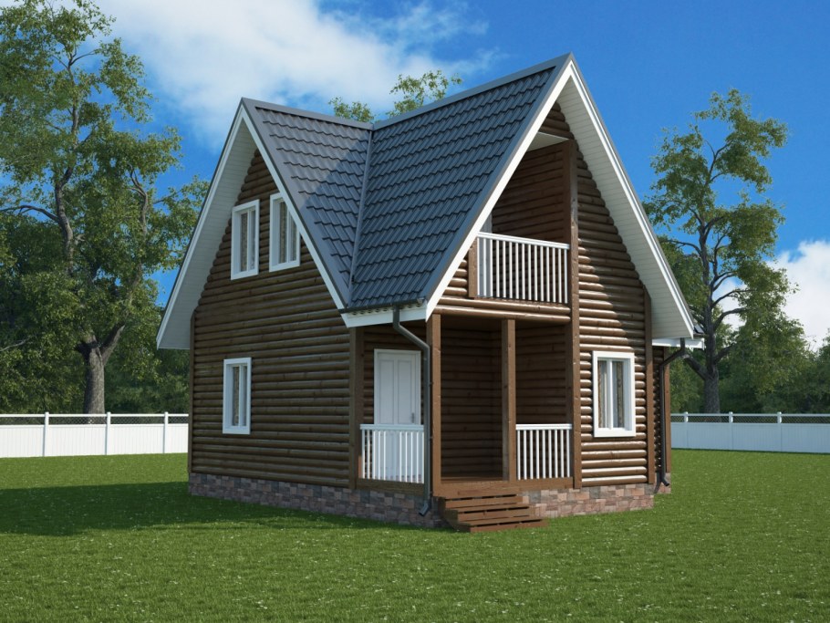 Каркасный дачный дом