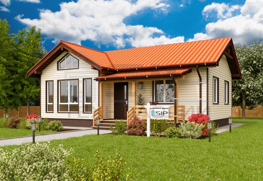 Дачный домик 5х4 одноэтажный каркасный