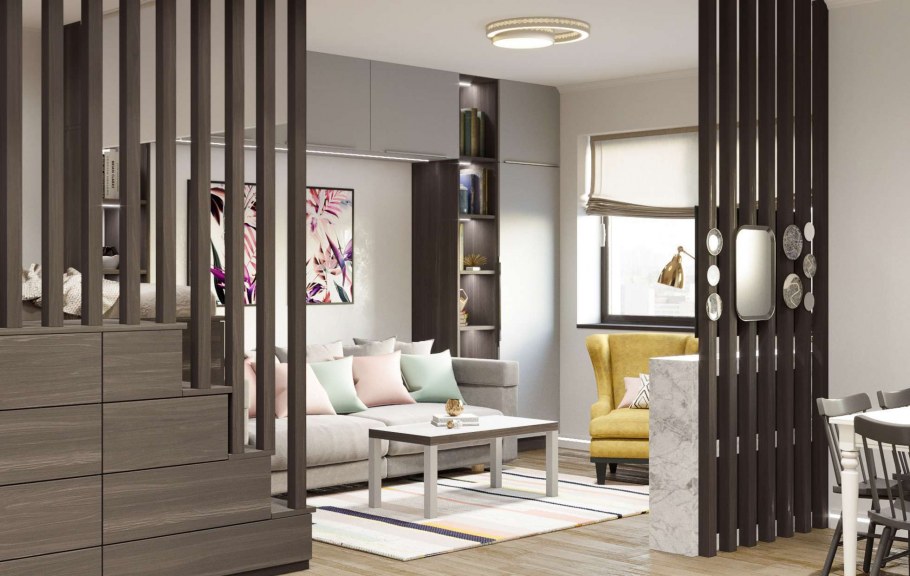 Перегородки для зонирования в стиле ар деко