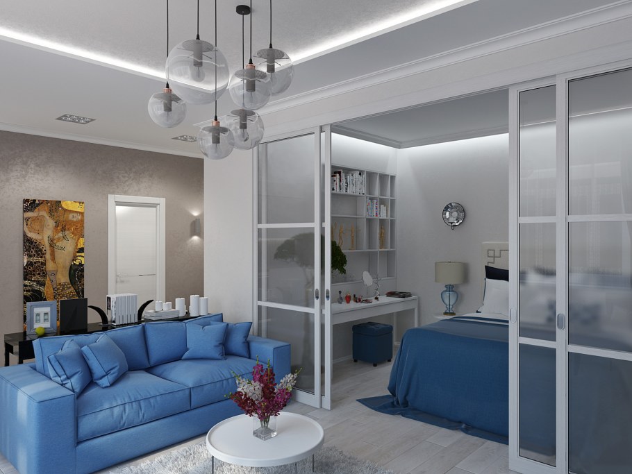 Проект интерьера однокомнатной квартиры