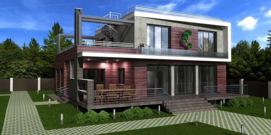 Дом с эксплуатируемой крышей