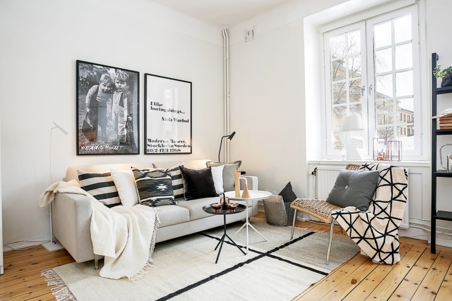 Мудборд гостиной в скандинавском стиле