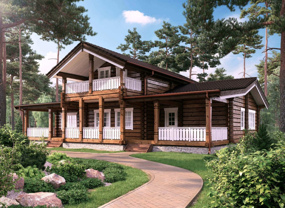 Норвежский деревянный дом из лафета