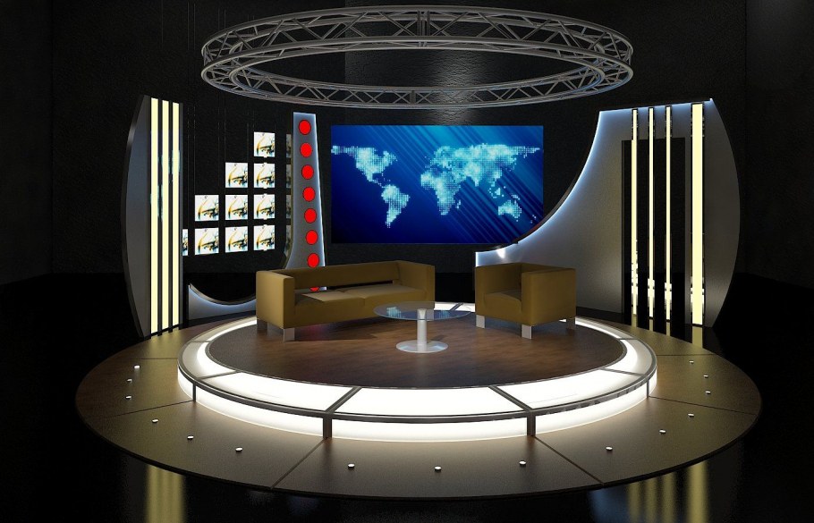 Телестудия 3d модель