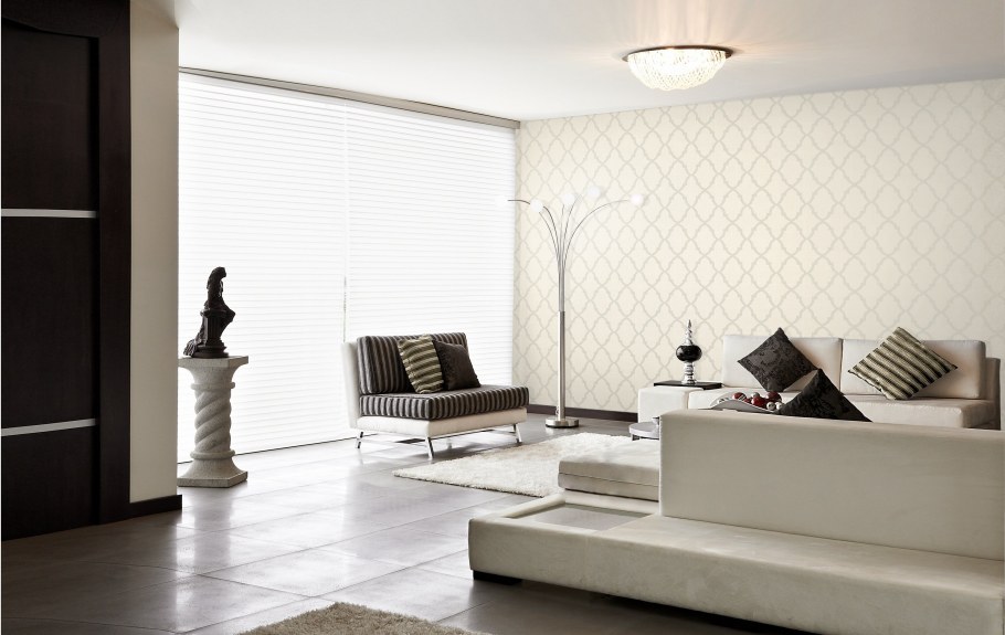 Обои в интерьере гостиной