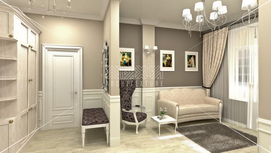 П44 трешка гостиная Неоклассика