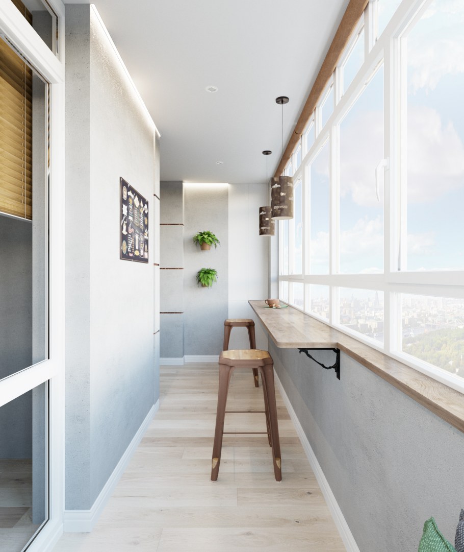 Планировка лоджии 6 метров