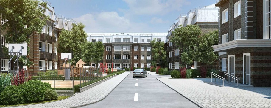 Интерьеры кухни студии в 3d