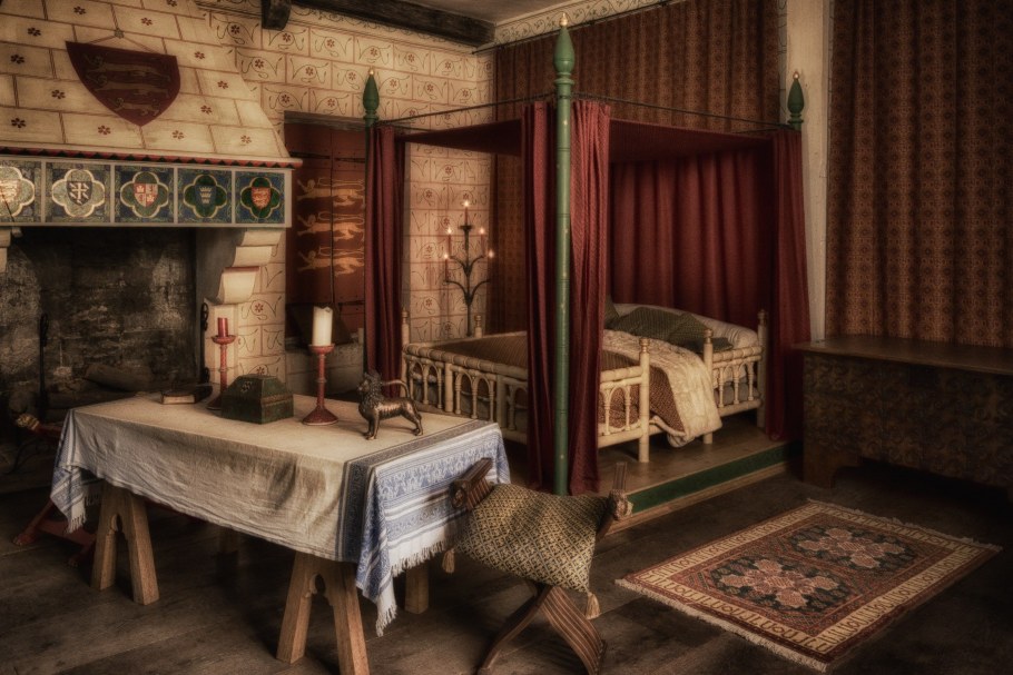 Спальня в средневековом замке
