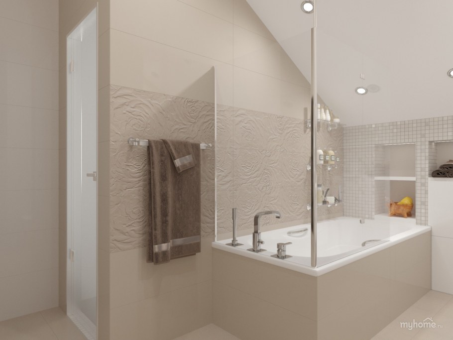 Проекты ванных комнат в таунхаусах