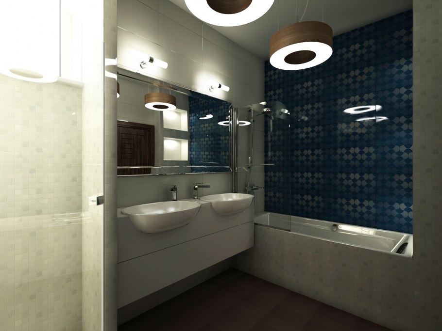 Таунхаус ванная интерьер