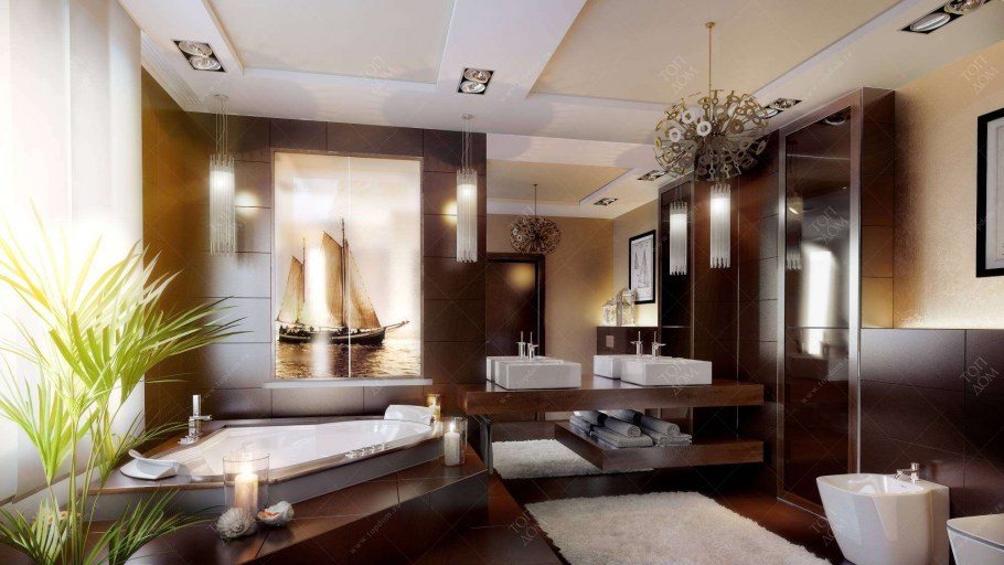 Таунхаус ванная интерьер