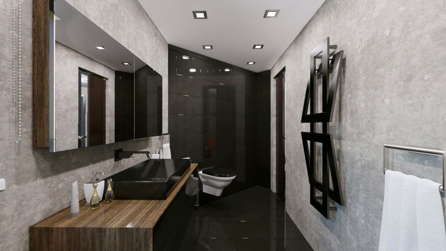 Проект ванной комнаты в частном доме