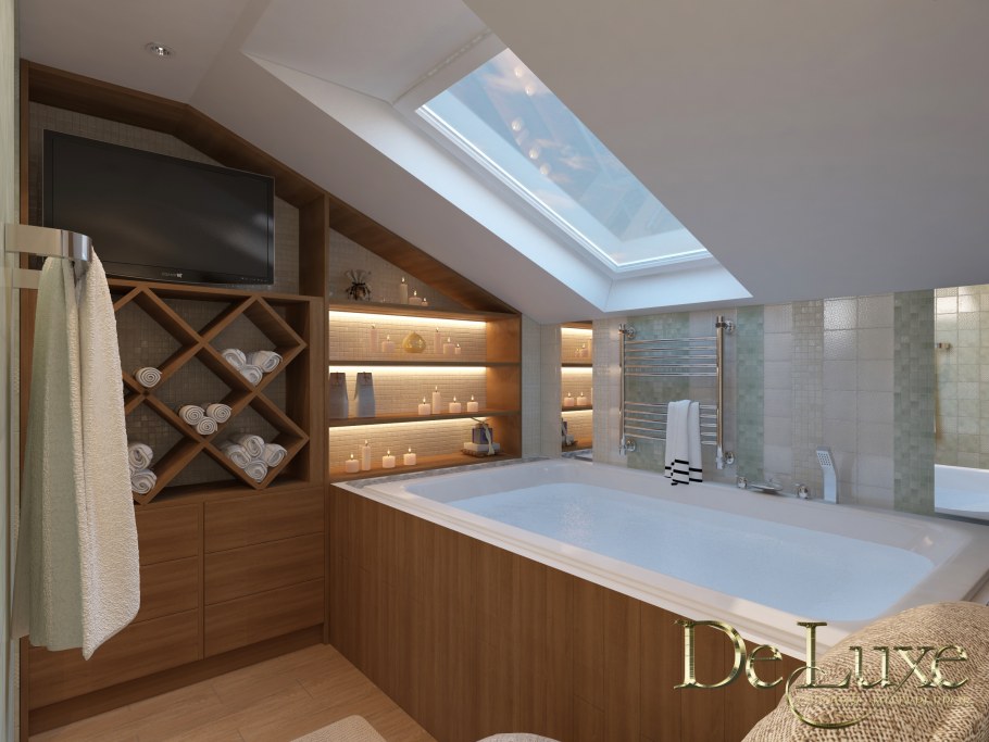 Проект ванной комнаты в частном доме