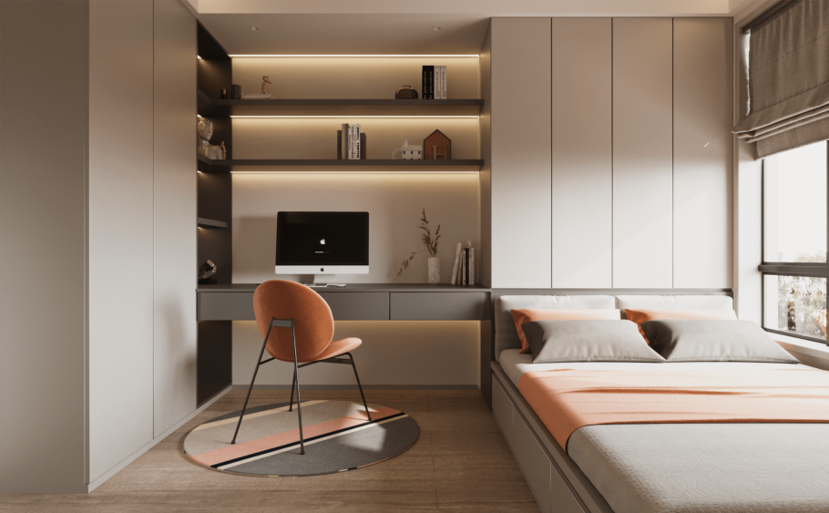 Интерьер комнаты 10 кв.м для подростка девочки