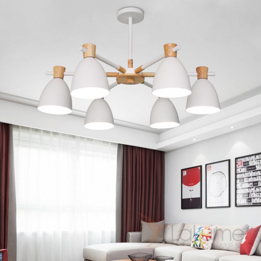 Потолочная люстра Folke 6 Gray