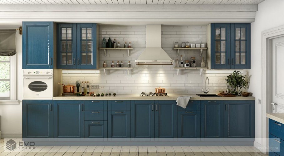 Фартук для белой современной кухни