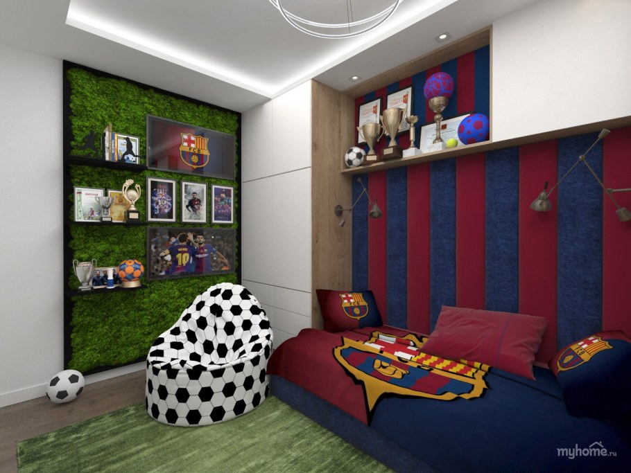 Детские комнаты футболистов