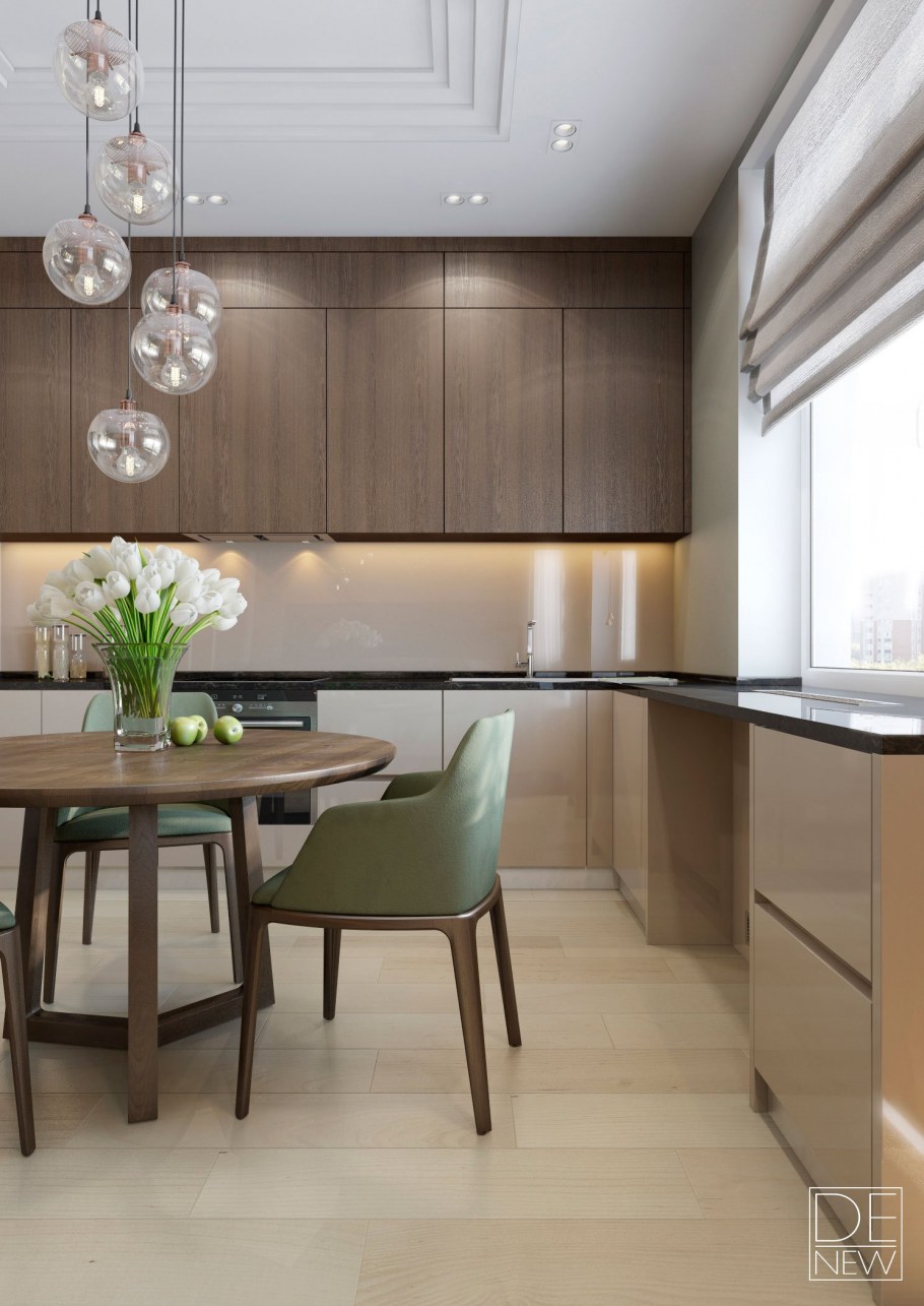 Кофейный цвет стен в интерьере