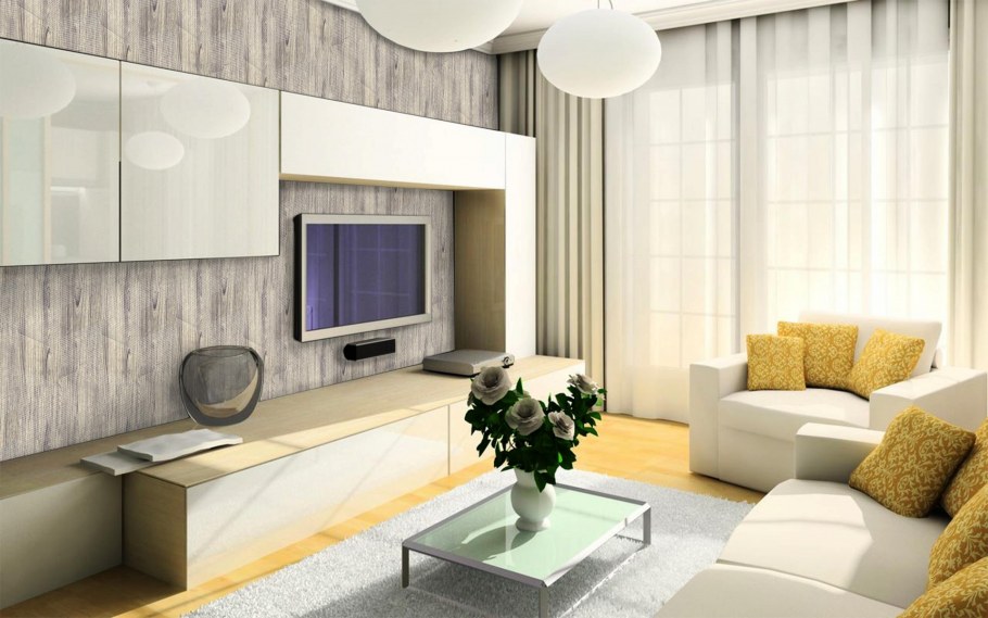 Гостиная 18 кв светлая