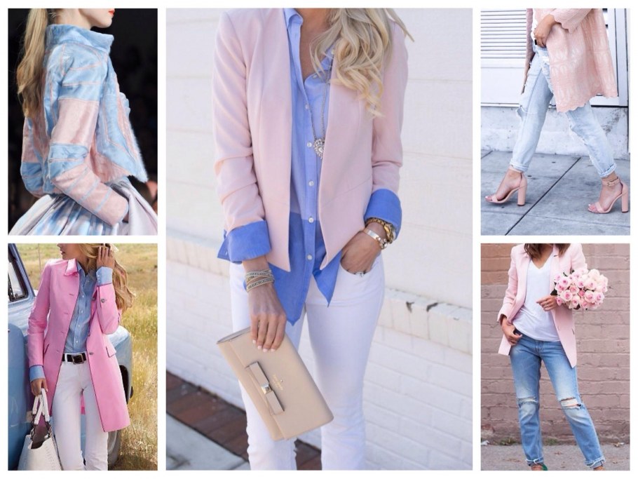 Сочетание голубого в одежде