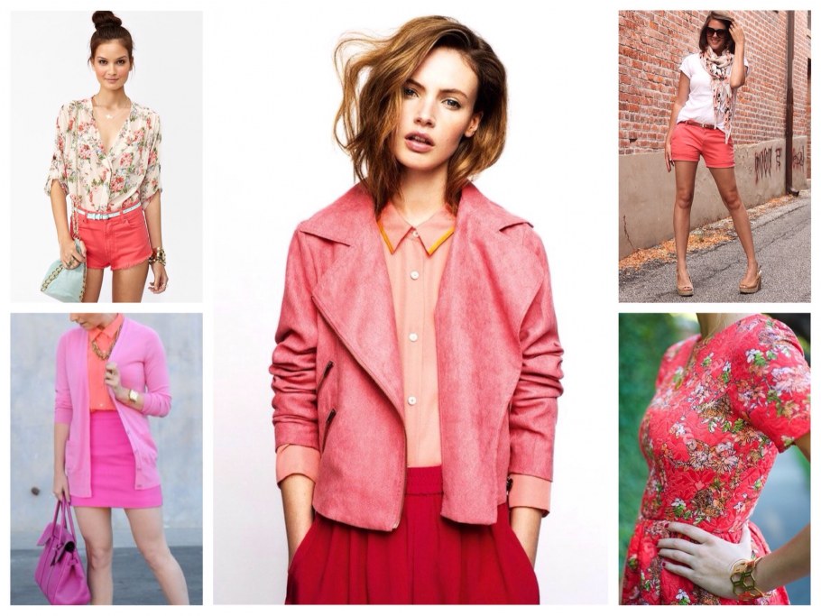 Сочетание розового цвета в одежде