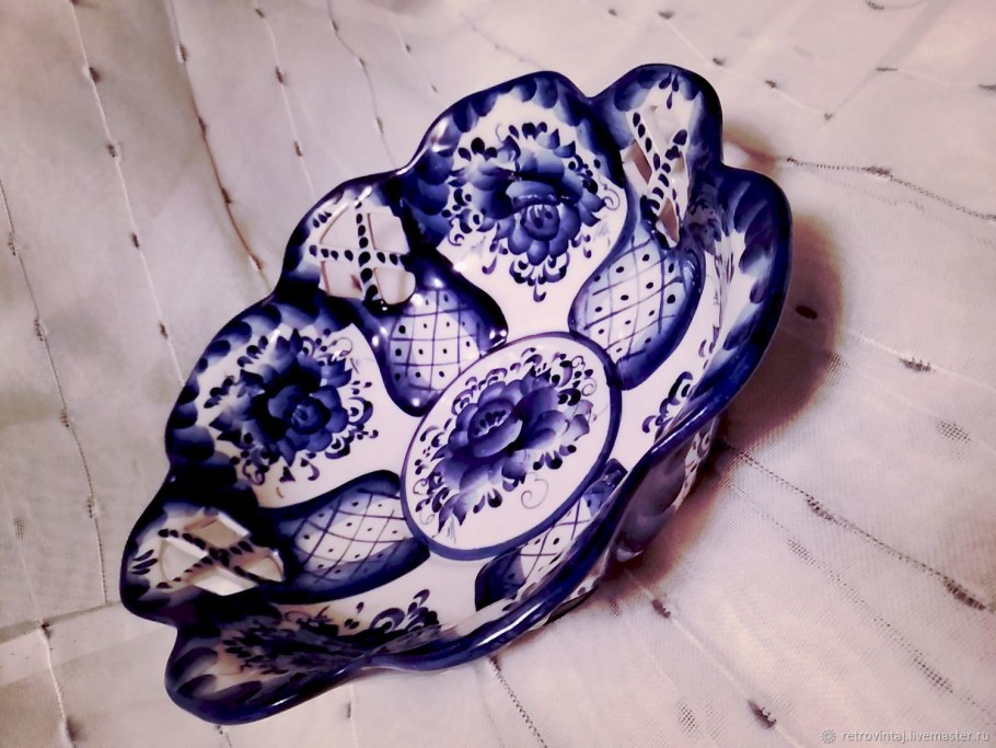 Плитка под Гжель на фартук для кухни