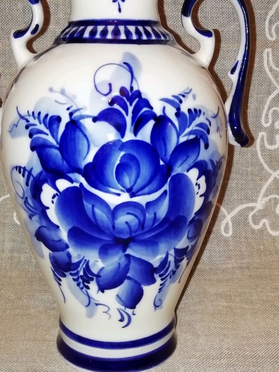 Гжель роспись ваза