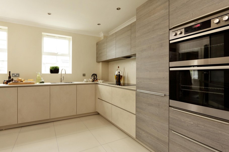 Кухня серый кашемир