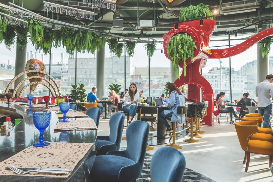 Ресторан с куполом на крыше Зарядье