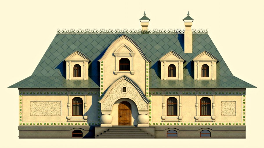 Каменный дом в русском стиле