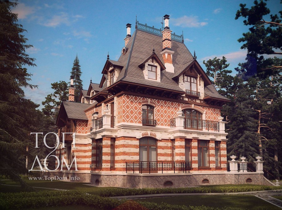 Коттедж в псевдорусском стиле