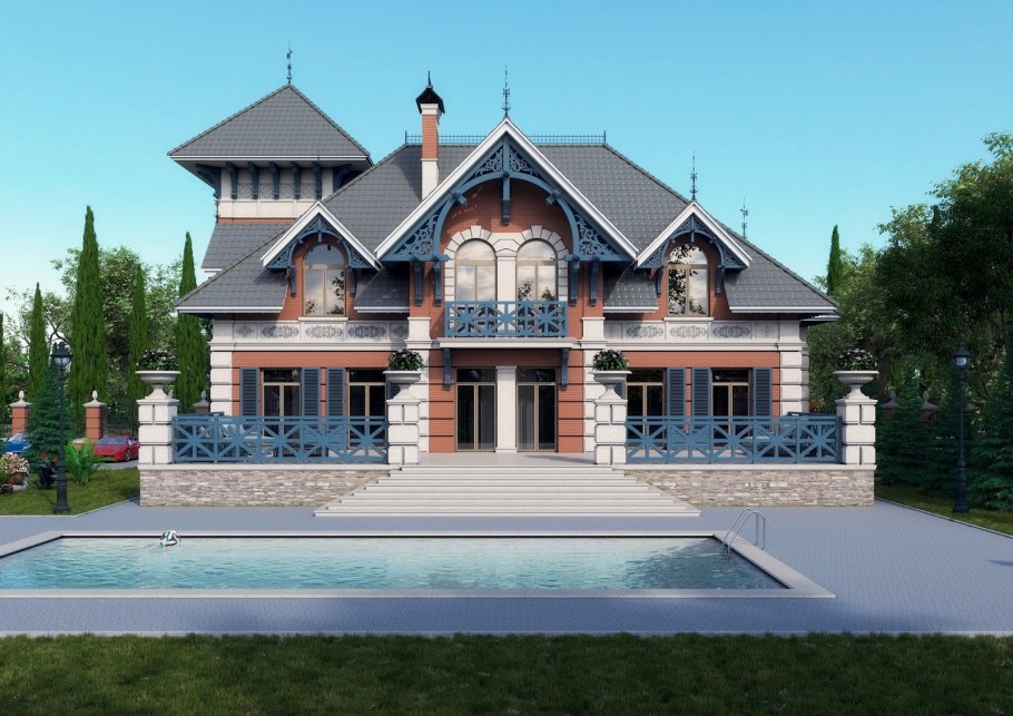 Коттедж в русском стиле
