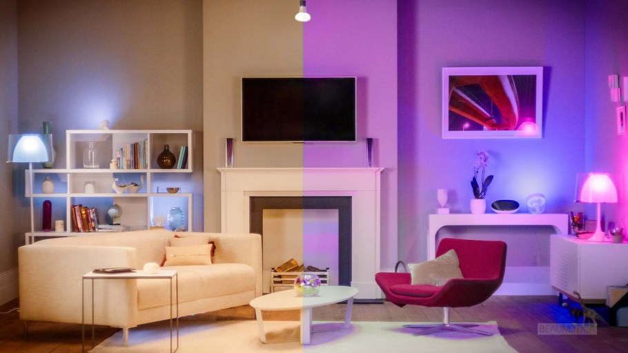 Комната с зеленой подсветкой