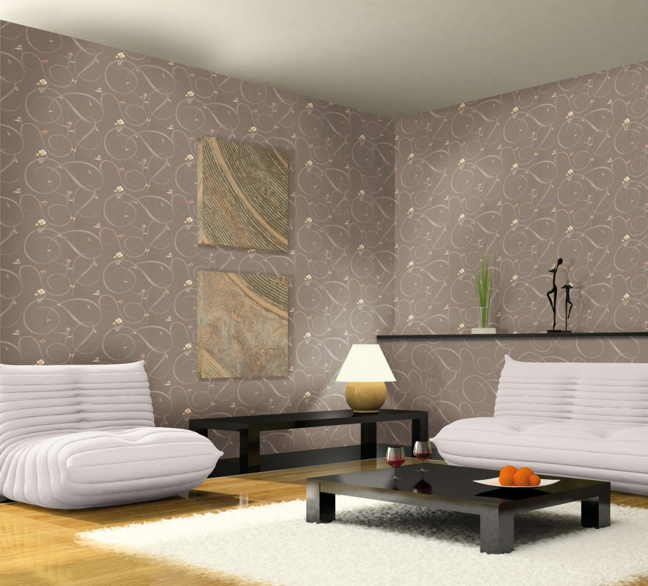 Расцветки обоев для зала