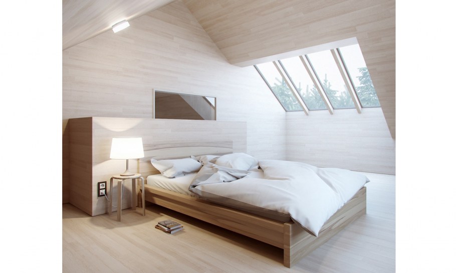 Потолок мансарды из ламината