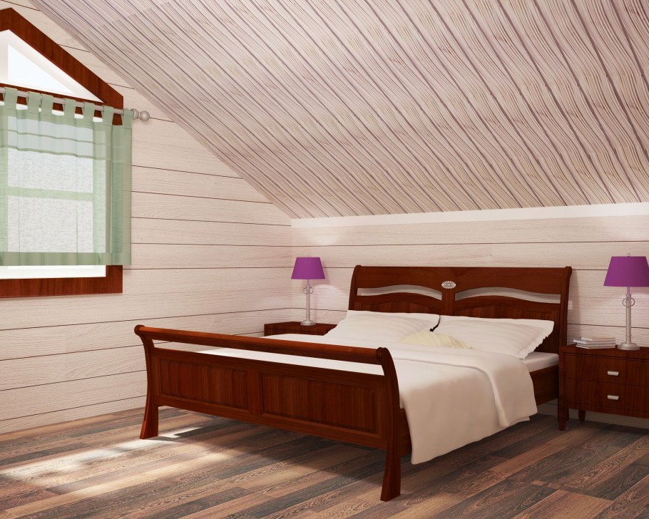 Освещение в мансардной спальне