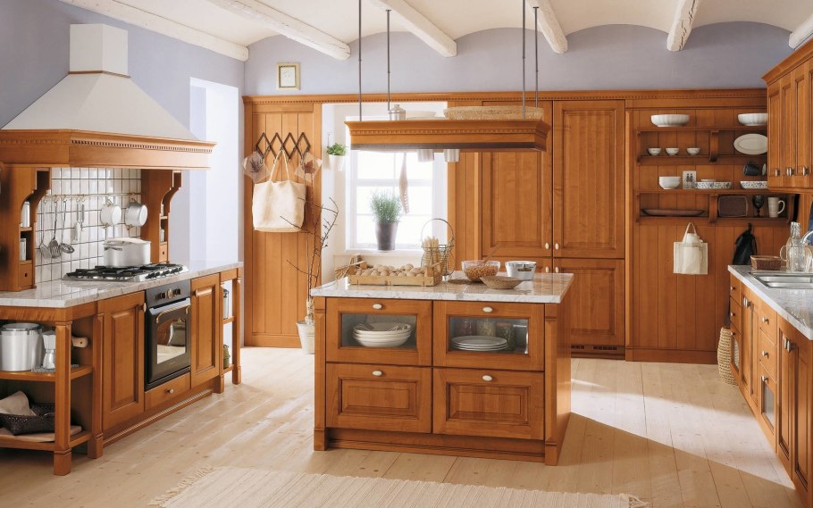 Кухня с холодильником Side by Side