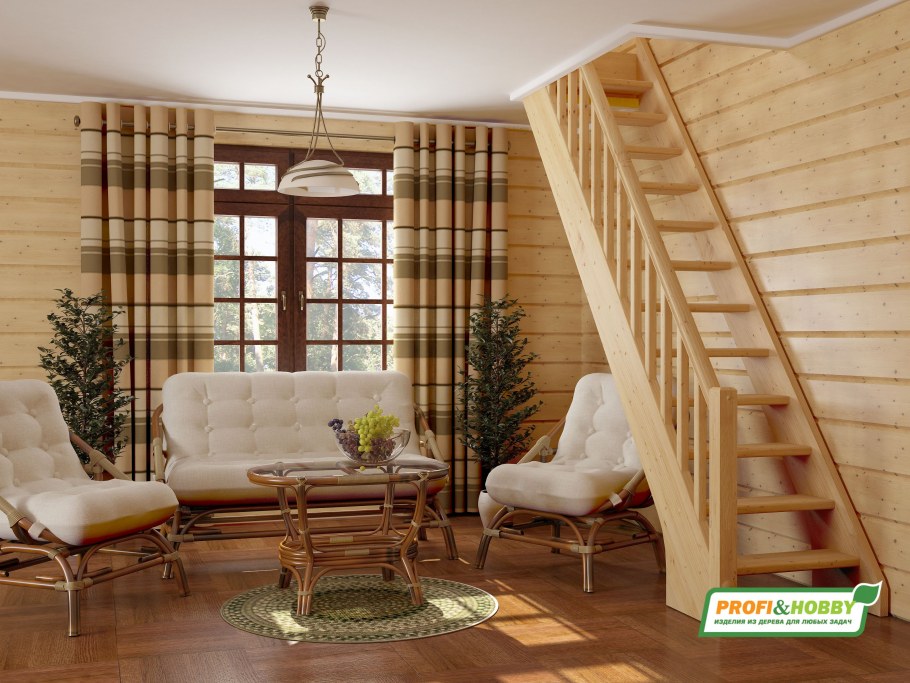 Лестница лс-10у сосна