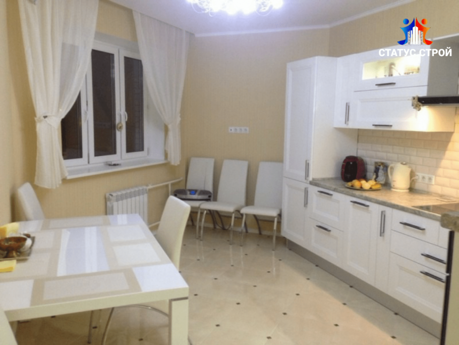 Кухня в бежевых тонах